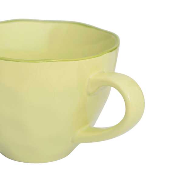TASSE AVEC ANSE VERTE_A_FESTONS_GOOD_MORNING-_LA_PETITE_BOITE_JAUNE