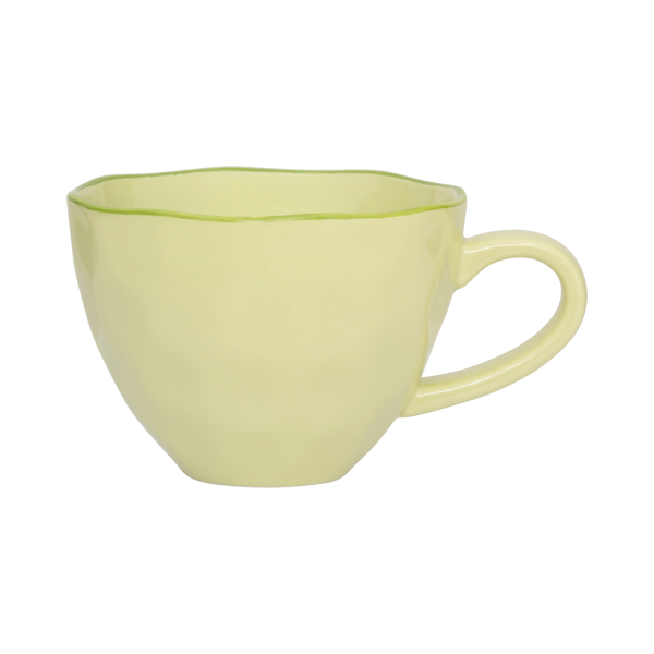 TASSE AVEC ANSE VERTE_A_FESTONS_GOOD_MORNING-_LA_PETITE_BOITE_JAUNE