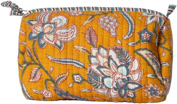 Trousse de toilette et maquillage en coton matelassé - Différents motifs