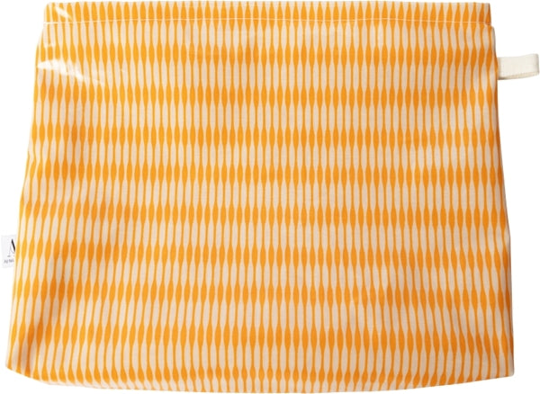 TROUSSE DE TOILETTE PLASTIFIEE RAYEE ORANGE - LA PETITE BOITE JAUNE