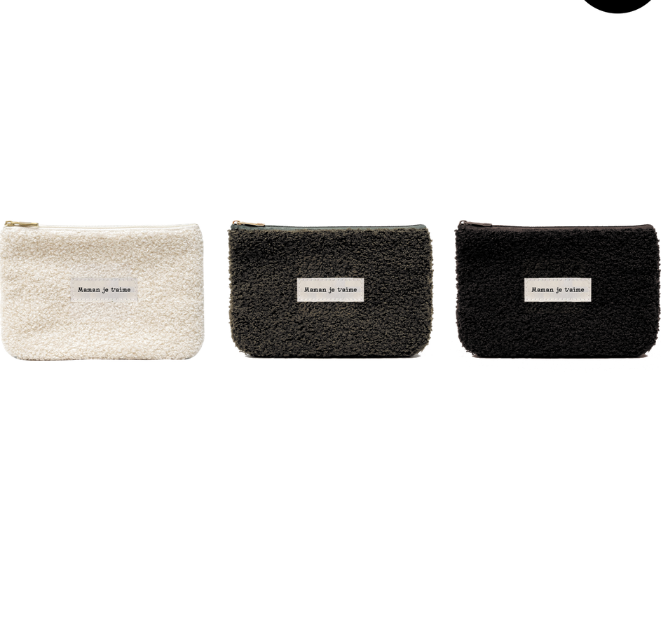 TROUSSE POCHETTE AVEC MESSAGE MAMAN JE T AIME - LA PETITE BOITE JAUNE
