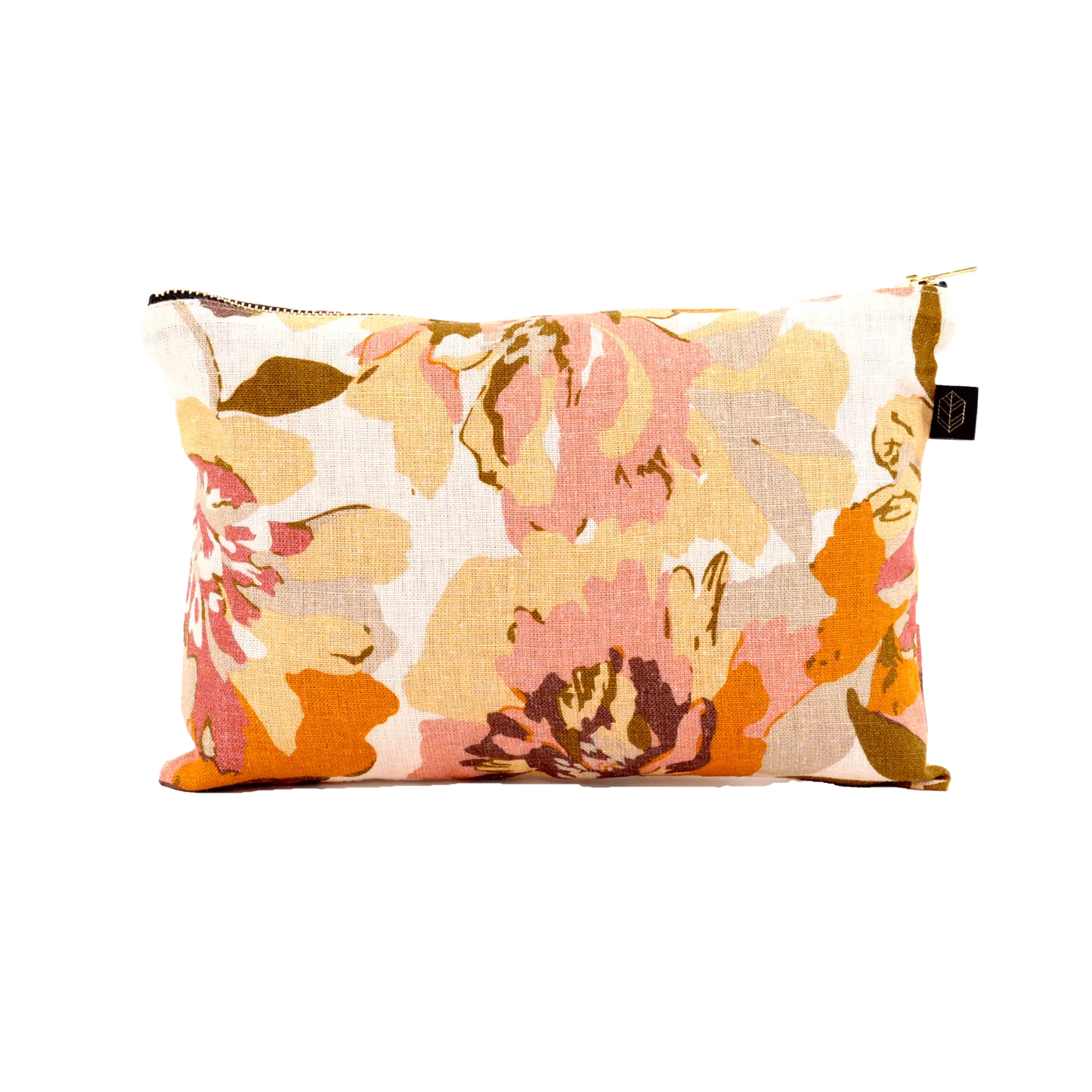 TROUSSE POCHETTE A FLEURS HAOMY TRIESTE AMANDE- LA PETITE BOITE JAUNE