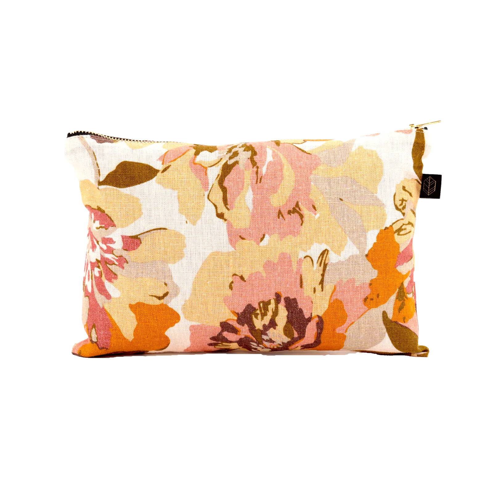 TROUSSE POCHETTE A FLEURS HAOMY TRIESTE AMANDE- LA PETITE BOITE JAUNE