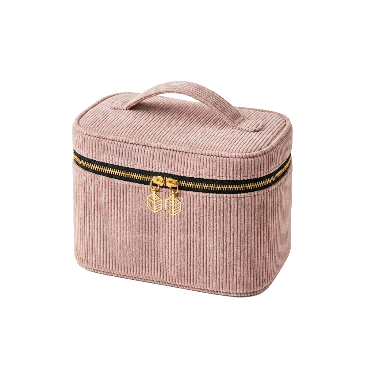 TROUSSE VANITY ROSE EN VELOURS HAOMY - LA PETITE BOITE JAUNE