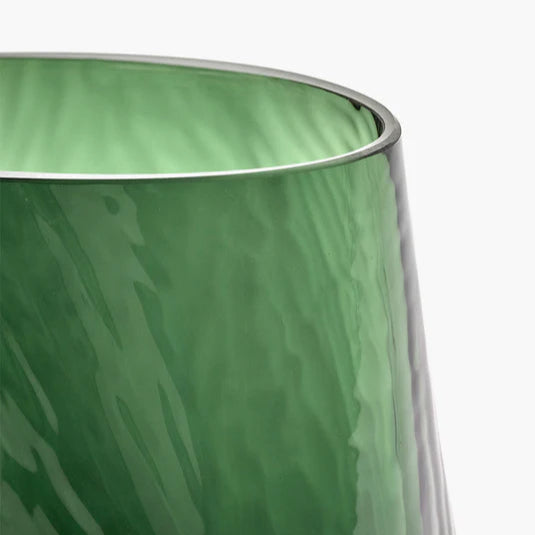 VASE EN VERRE VERT ET SOLIFLORE METAL SERAX