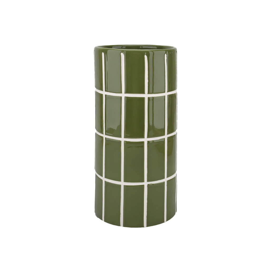 VASE_A_CARREAU_KAKI_ET_BLANC-LAPETITEBOITEJAUNE