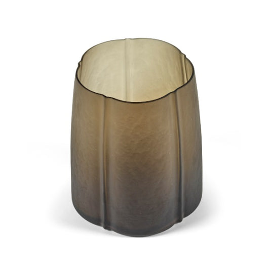 VASE EN VERRE SOUFFLE MARRON SERAX