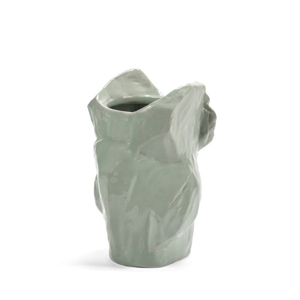 VASE HIBOU SERAX EN GRES BLEU CLAIR