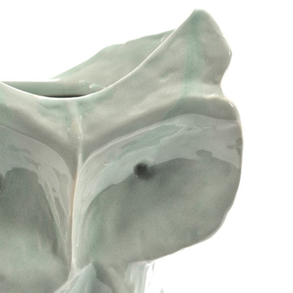 VASE HIBOU SERAX EN GRES BLEU CLAIR 