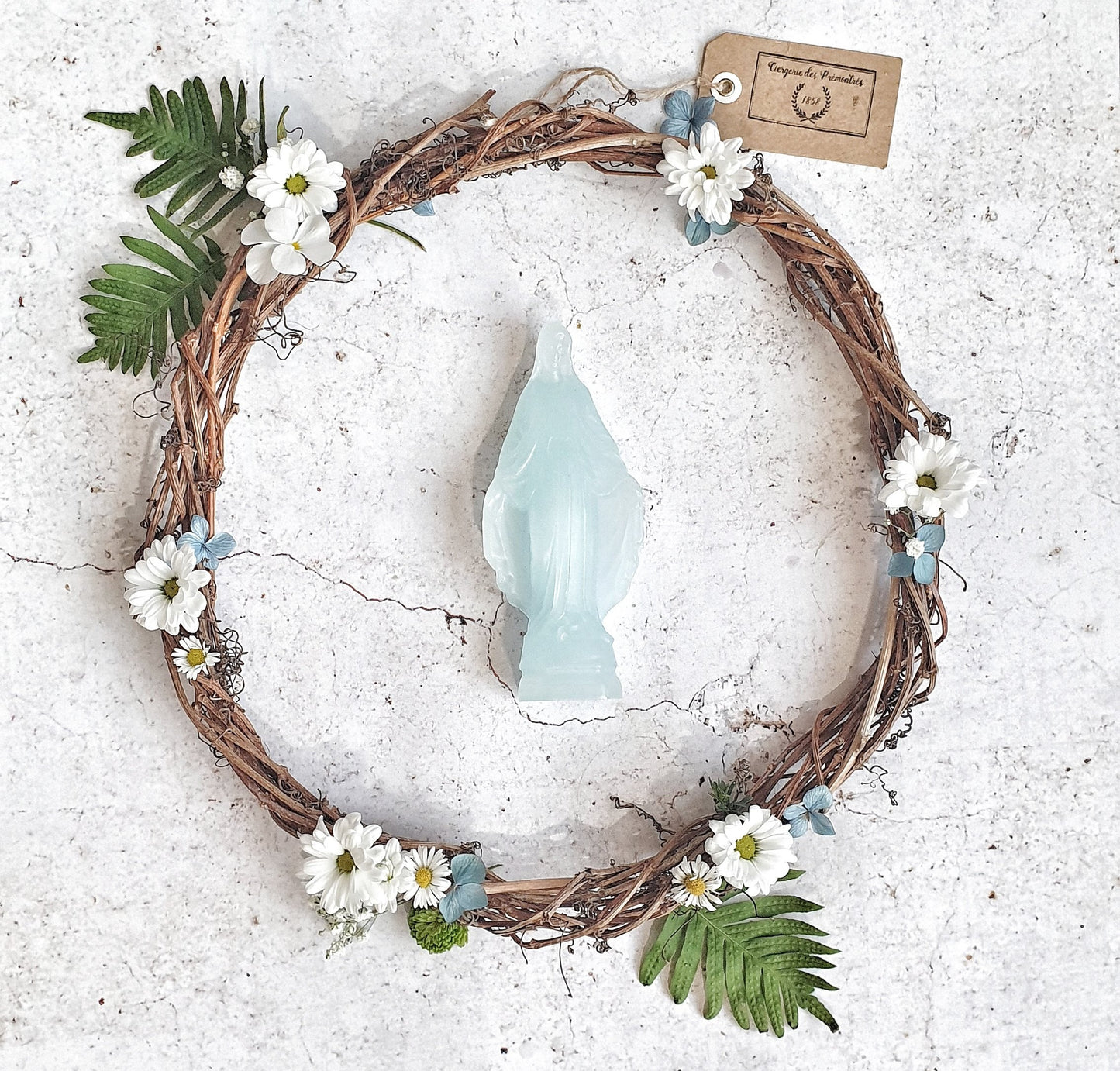 VIERGE MIRACULEUSE BLEU CIERGERIE DES PREMONTRES - LA PETITE BOITE JAUNE