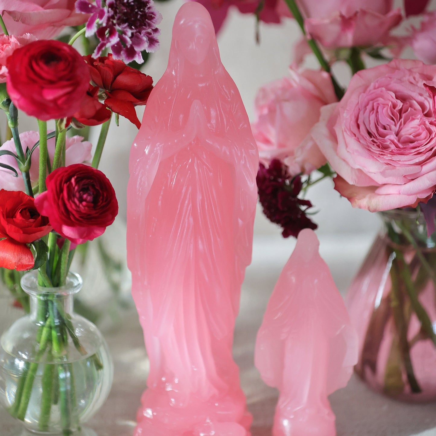 VIERGE NOTRE DAME CIERGERIE DES PREMONTRES ROSE  - LA PETITE BOITE JAUNE
