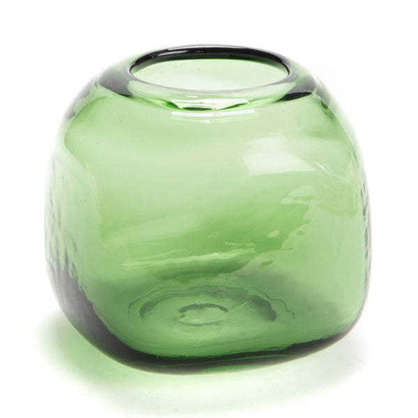 Vase Alkan en verre vert