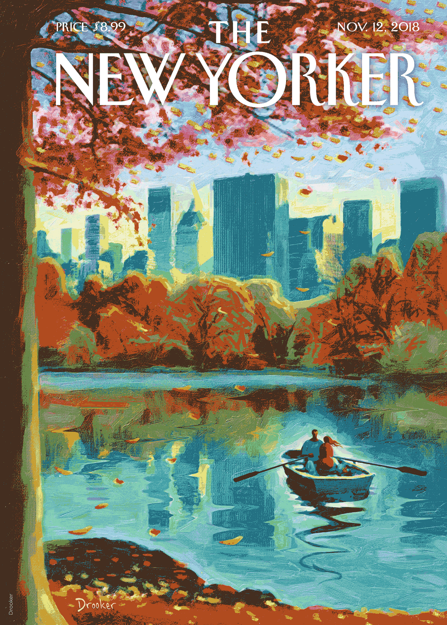 affiche IMAGE REPUBLIC THE NEW YORKER-drooker-row-boat-in-central-park - LA PETITE BOITE JAUNE