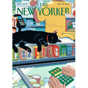 affiche IMAGE REPUBLIC THE NEW YORKER-kikuo-sept-18-2023-bodega-cat- LA PETITE BOITE JAUNE