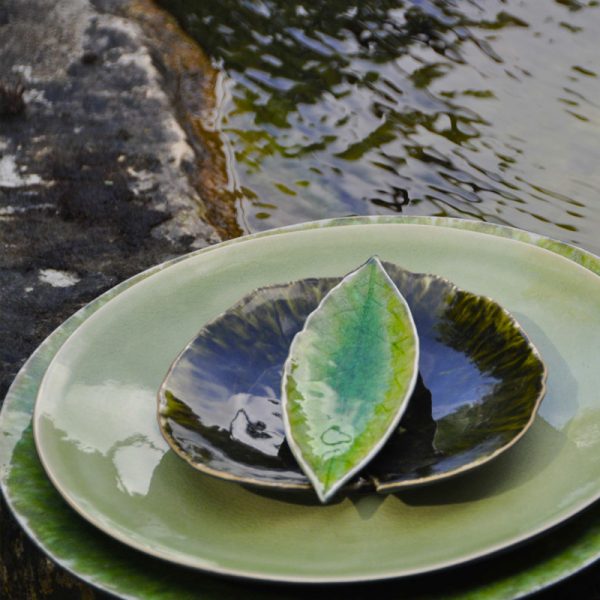 Feuille d'Alchemille en grès Christian TORTU