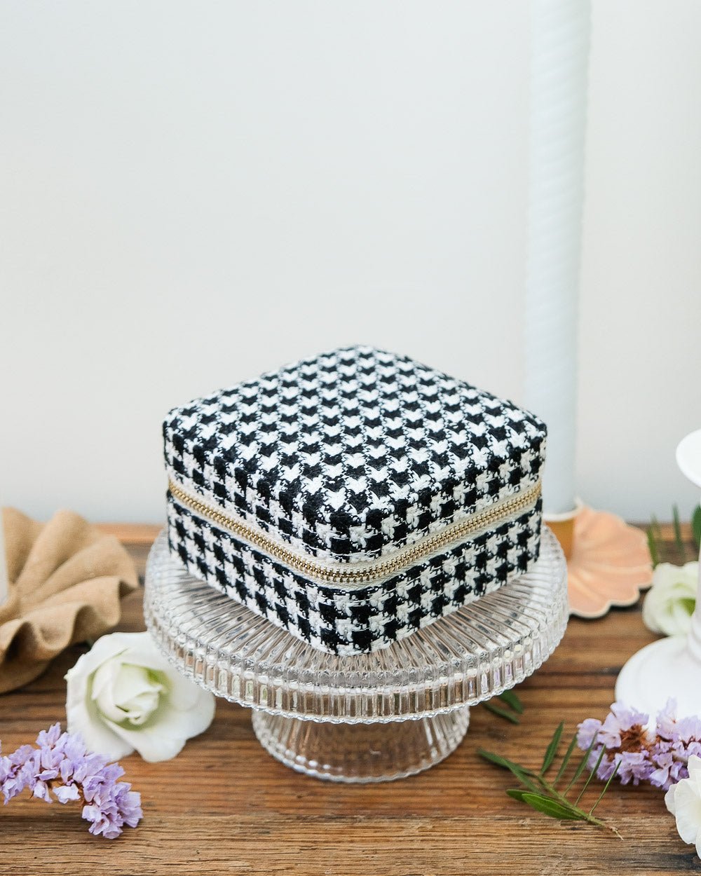 boite-a-bijoux-de-voyage-pied-de-poule-corinne-LA PETITE BOITE JAUNE