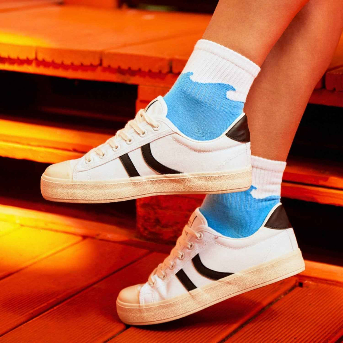 chaussettes_funs_coresponsables VAGUE BLEU - LA_PETITE_BOITE_JAUNE