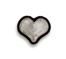 Broche Cœur argenté 2,3 x 2,7 cm