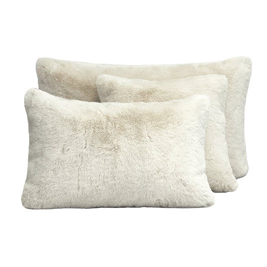 COUSSIN EN FOURRURE IVOIRE