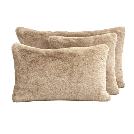 COUSSIN EN FOURRURE BEIGE