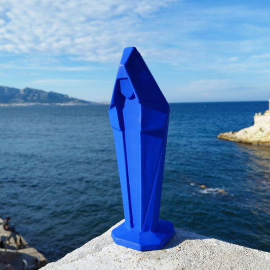 Statuette divine bleu