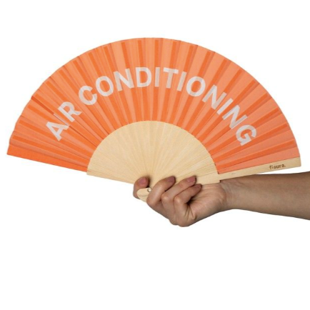 Eventail orange à message Air Conditioning