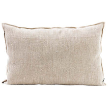 Charger l&#39;image dans la galerie, Coussin Haomy en lin lavé uni avec surpiqûre modèle CHENNAI 40 x 60 cm
