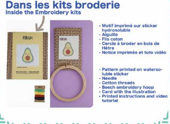 kit broderie caractéristiques