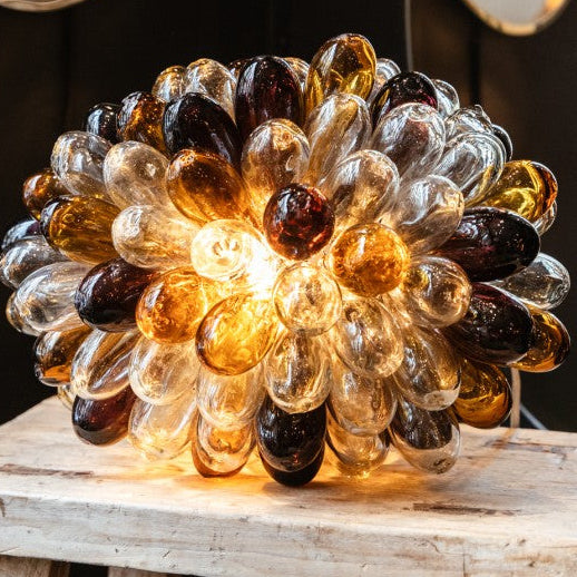 lampe_grappe_goutte_verre_recycle_ambre_clair_et_fonce_et_transparent2_-_LA_PETITE_BOITE_JAUNE