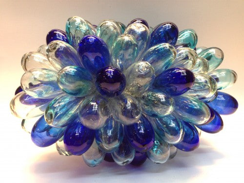 Lampe grappe en verre recyclé soufflé à la bouche - plusieurs coloris