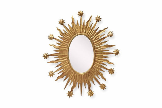 Miroir Celeste soleil vieil or BONCOEURS