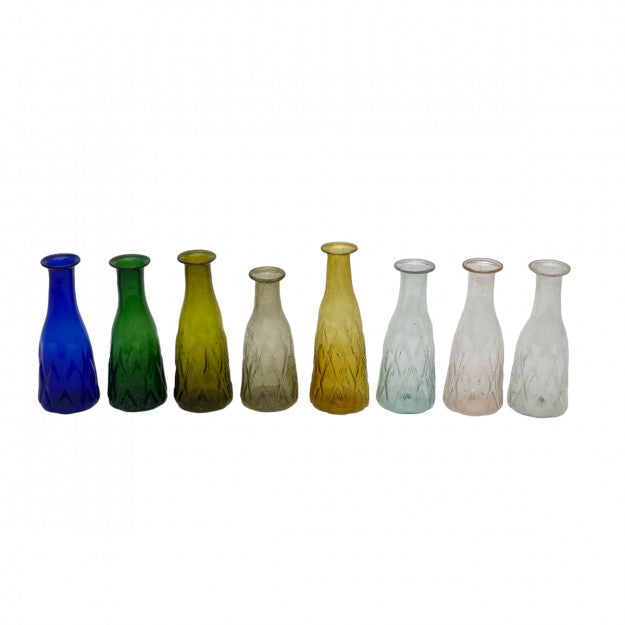 Vases en verre soufflé colorés artisanaux