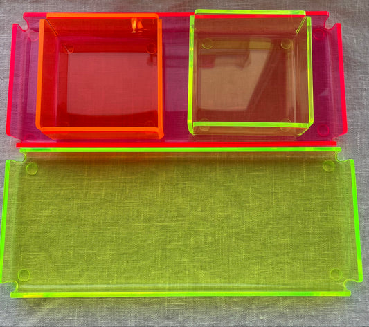 plateaux plexi fluo