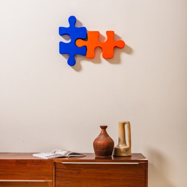 puzzle-ceramique A ACCROCHER OU POSER BLEU 1-MONOCHROMIC - LA PETITE BOITE JAUNE