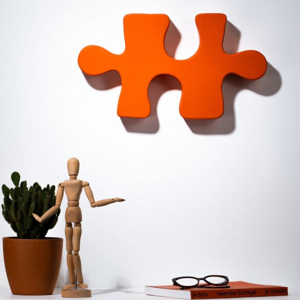puzzle en ceramique à accrocher ou à poser ORANGE OURSIN  Monochromic - LA PETITE BOITE JAUNE