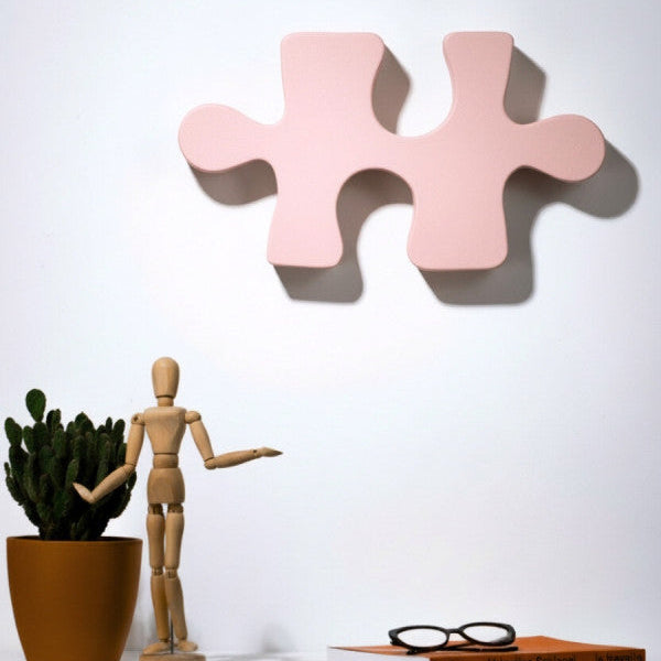 puzzle en ceramique à accrocher ou à poser ROSE BARBE A PAPA  Monochromic - LA PETITE BOITE JAUNE