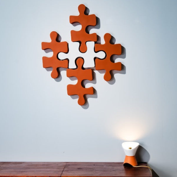 puzzle en ceramique à accrocher ou à poser orange Monochromic - LA PETITE BOITE JAUNE