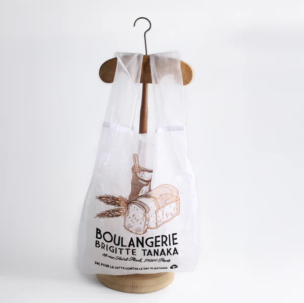 SAC EN ORGANZA BRODE BOULANGERIE POUR REMPLACER LES SACS PLASTIQUES