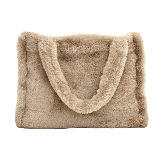 sac cabas en fourrure lin