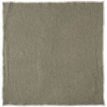Charger l&#39;image dans la galerie, Serviette de table en lin 40 x 40 cm surpiqûre naturelle HAOMY
