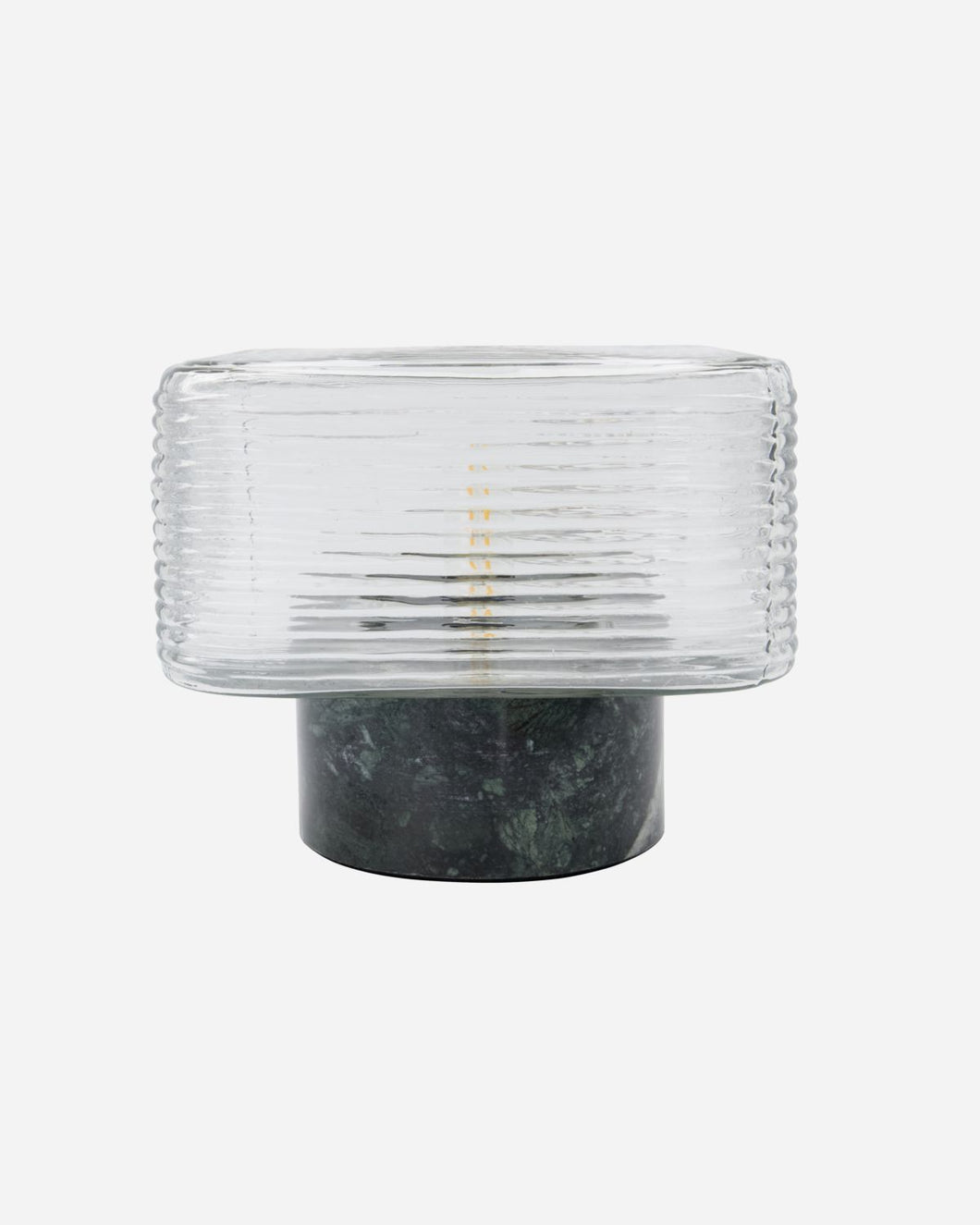 Lampe de table avec pied en marbre vert