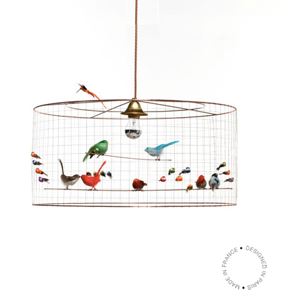 Lampe à suspendre demi grande Volière de Mathieu Challières