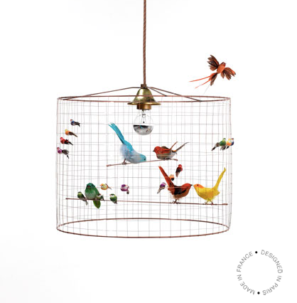 Lampe à suspendre petite Volière de Mathieu Challières