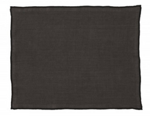 Charger l&#39;image dans la galerie, Serviette de table en lin 41 x 41 cm surpiqûre noire
