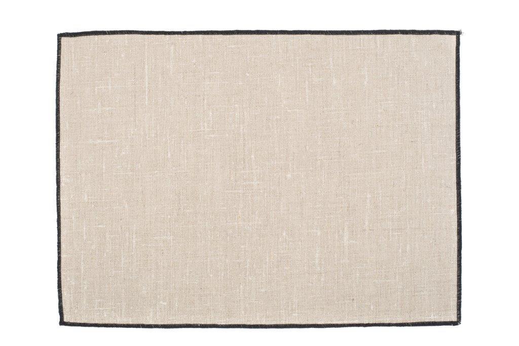 Set de table en lin 35 x 45 cm surpiqûre noire HAOMY