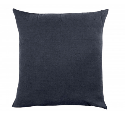 Coussin Haomy en lin lavé uni 45 x 45 cm