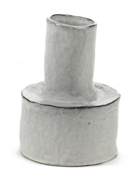 Vase irrégulier Héléna en grès émaillé blanc ou noir de  M.Michielsen  pour Serax TAILLE L