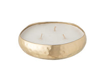 Charger l&#39;image dans la galerie, Bougie en métal martelé doré parfumée Ambre Taille S
