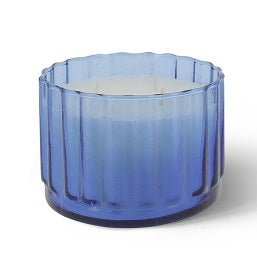 Bougie parfumée artisanale marocaine Souflo bleue en verre Taille L