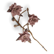Charger l&#39;image dans la galerie, Branche de fleurs de magnolias blanche ou rose en laine
